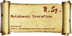 Mutshausz Szerafina névjegykártya